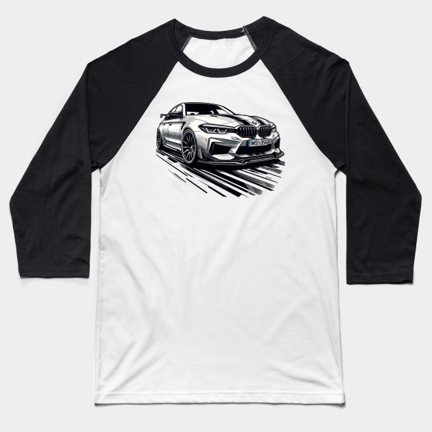 BMW M5 Baseball T-Shirt by Vehicles-Art